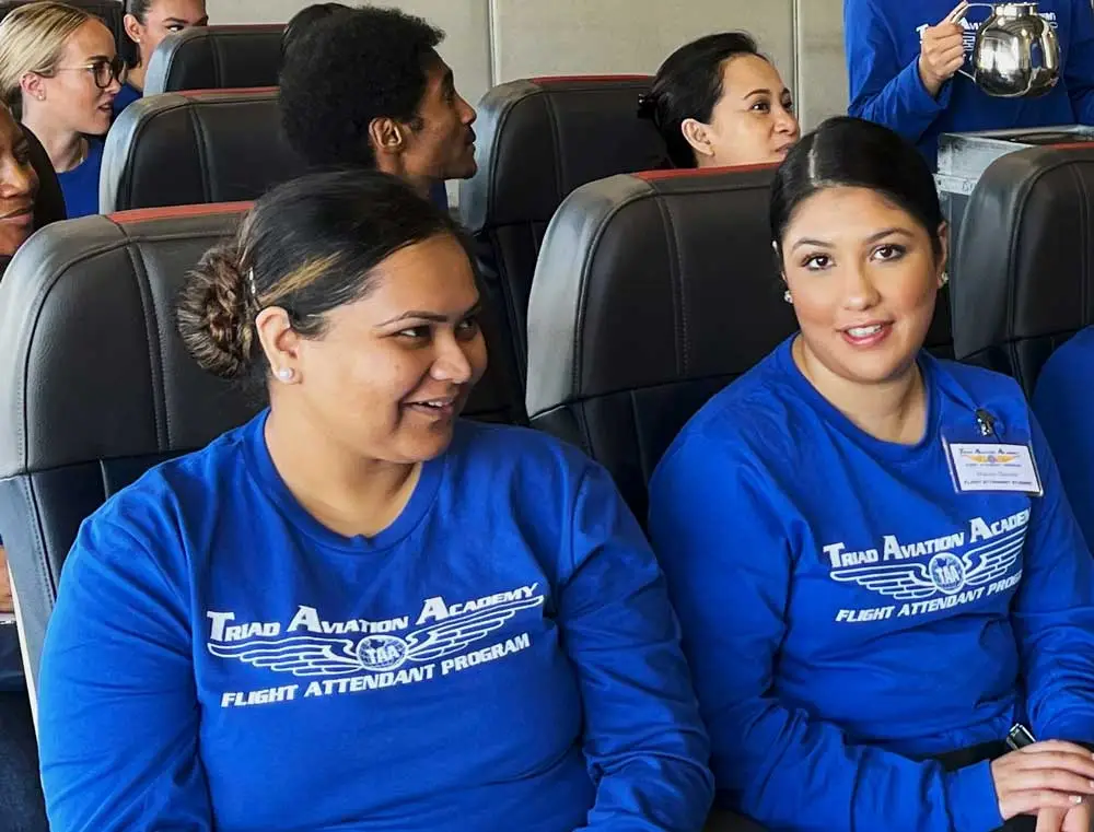 Flight attendant graduates at TAA